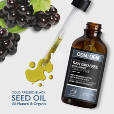Gel natural do chuveiro do óleo de cabelo da semente do preto das marcas próprias 50ml