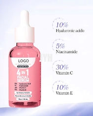 30ML colagênio ácido hialurónico 4 do soro da vitamina C em 1 soro da cara para mulheres