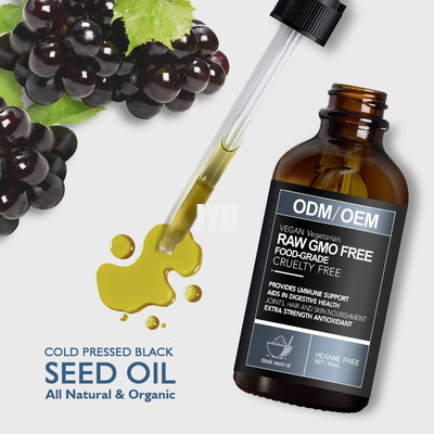 Gel natural do chuveiro do óleo de cabelo da semente do preto das marcas próprias 50ml