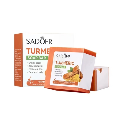 A barra natural erval do sabão da cúrcuma para a obscuridade da lavagem do corpo da cara mancha Underarms íntimos das áreas