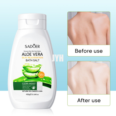 Exfoliating macio da luz da lavagem do corpo de Vera Bath Salts Smoothing Skin do aloés 430g