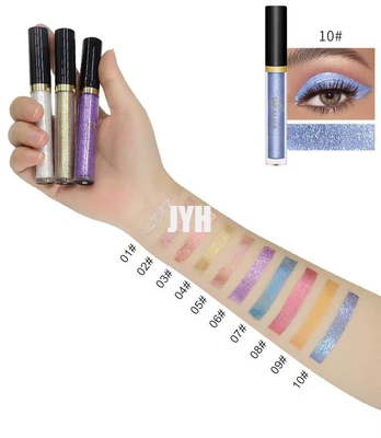 A duração de Diamond Glitter Eyeshadow Waterproof Long de 10 cores metálica vislumbra a sombra para os olhos